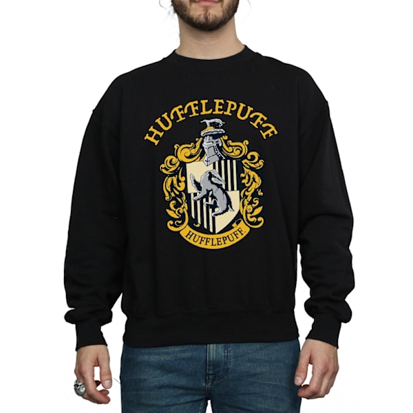 Harry Potter Hufflepuff Sweatshirt för män, L, svart Black L