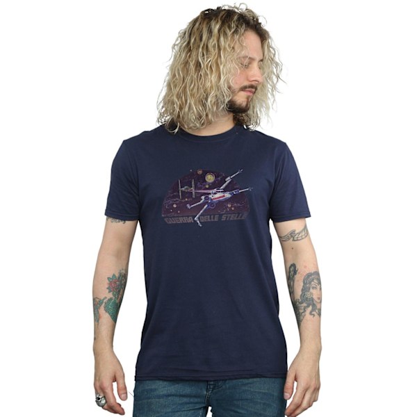 Star Wars Herr Italiensk Titel X-Wing T-shirt XXL Marinblå Navy Blue XXL