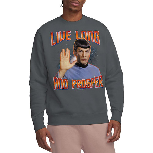 Star Trek: The Original Series Unisex Vuxen Live Long and Prosper Charcoal M