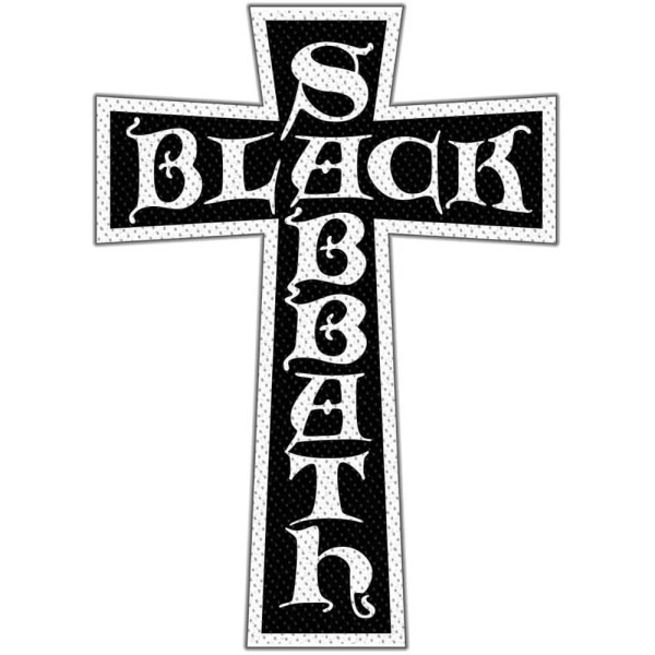 Svart Sabbath-logotyp vävd korslapp One Size Svart/Vit Black/White One Size