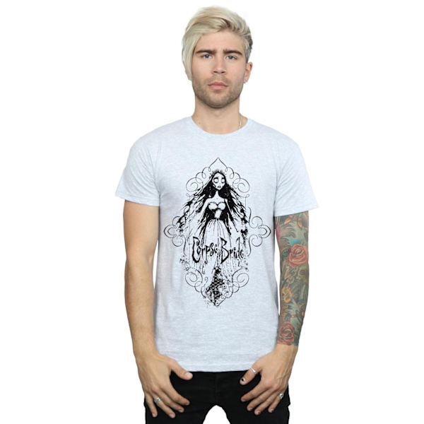 Corpse Bride Herr Skissad Brud T-shirt 4XL Sports Grey Sports Grey 4XL