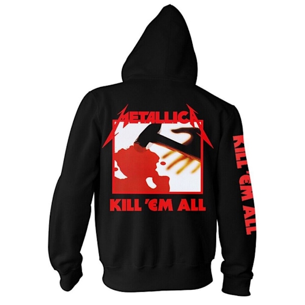 Metallica Unisex Adult Kill Em All Full Zip Hoodie M Svart Black M