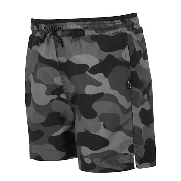 Regatta Barn/Barn Skander III Enfärgade Badshorts 7-8 År Grey/Black Camo 7-8 Years