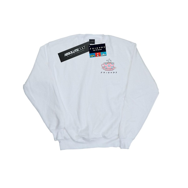 Friends Damkaffe Bröst Tryck Sweatshirt S Vit White S