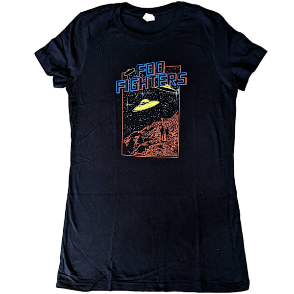 Foo Fighters Dam/Damer 2015 Europaturné UFO Bomull T-shirt Black L