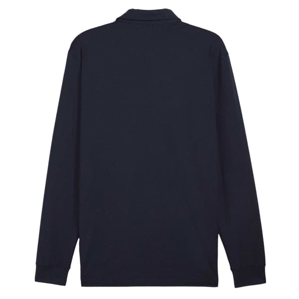 Puma herr Cloudspun medelviktig långärmad pikétröja M marinblå/askgrå Navy/Ash Grey M