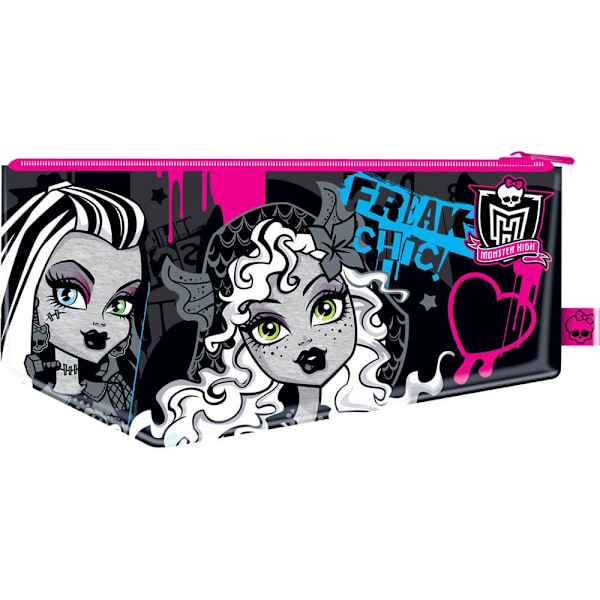 Monster High PVC Platt Pennfodral En Storlek Svart/Vit/Rosa Black/White/Pink One Size