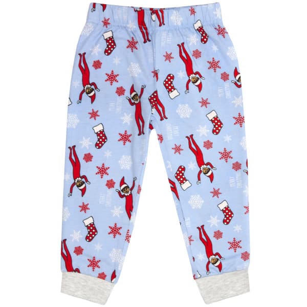 Elf on the Shelf Barnens/Barn Jul Lång Pyjamas Set 2 Red/Blue 2-3 Years