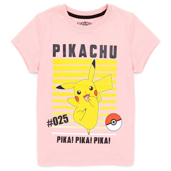 Pokemon Girls Pikachu T-shirt 11-12 år Rosa Pink 11-12 Years