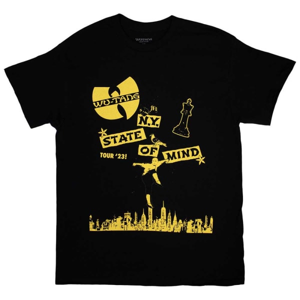 Wu-Tang Clan Unisex Adult Tour ´23 NY State Of Mind Tillbaka Print Black M