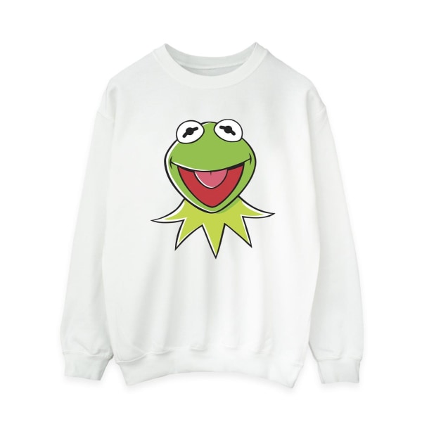 Disney Kvinnor/Dam Muppets Kermit Head Sweatshirt S Vit White S