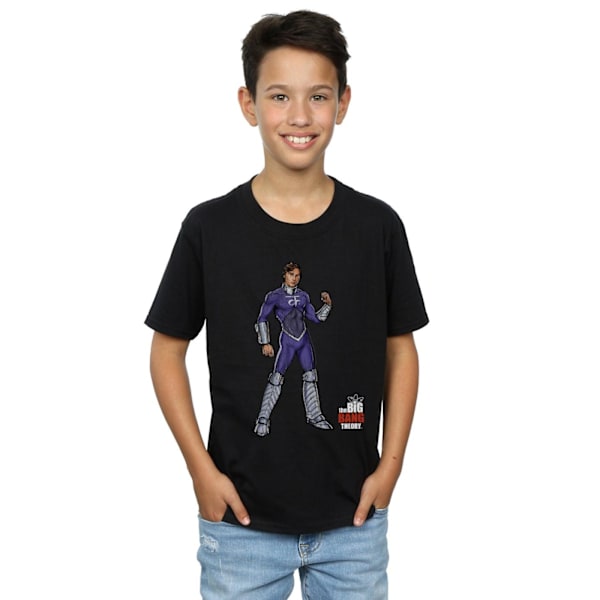 The Big Bang Theory Boys Raj Superhero T-Shirt 9-11 år Svart Black 9-11 Years