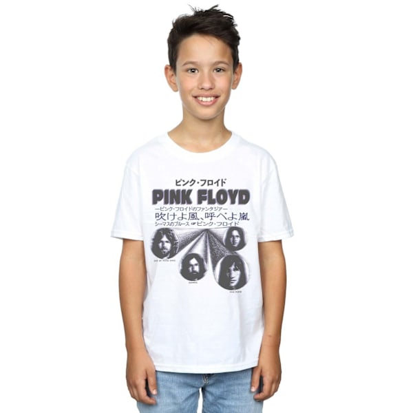 Pink Floyd Boys Japansk Cover T-Shirt 3-4 År Vit White 3-4 Years