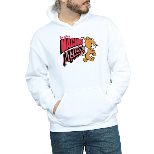Tom And Jerry Macho Mouse Hoodie M Vit White M