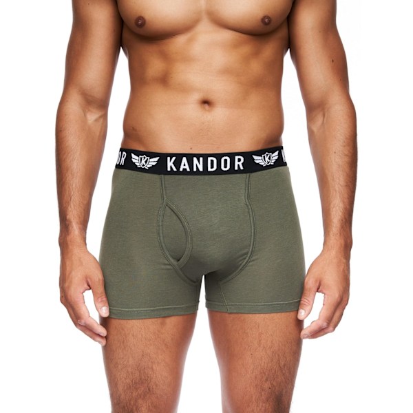 Kandor Bambers Bambu Boxerkalsonger för Män (7-pack) L Orange Orange L