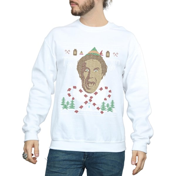 Elf Herr Jul Fair Isle Sweatshirt S Vit White S