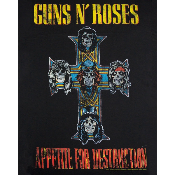Amplified Mens Appetite For Destruction Guns N Roses Ärmlös Black S