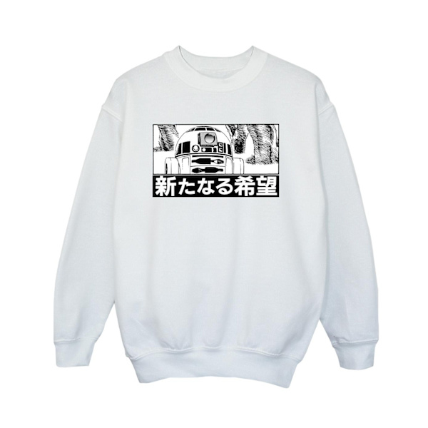 Star Wars Boys R2D2 Japansk Sweatshirt 12-13 År Vit White 12-13 Years