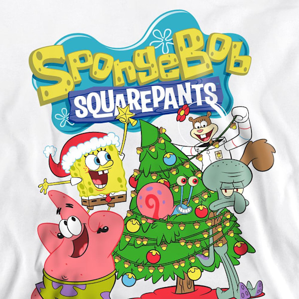 SvampBob Fyrkant Unisex Vuxen Julgran Tröja L White L