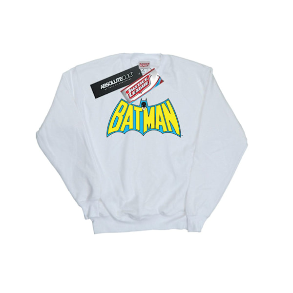 Batman Dam/Kvinnor Retro Logo Heather Sweatshirt XL Vit White XL