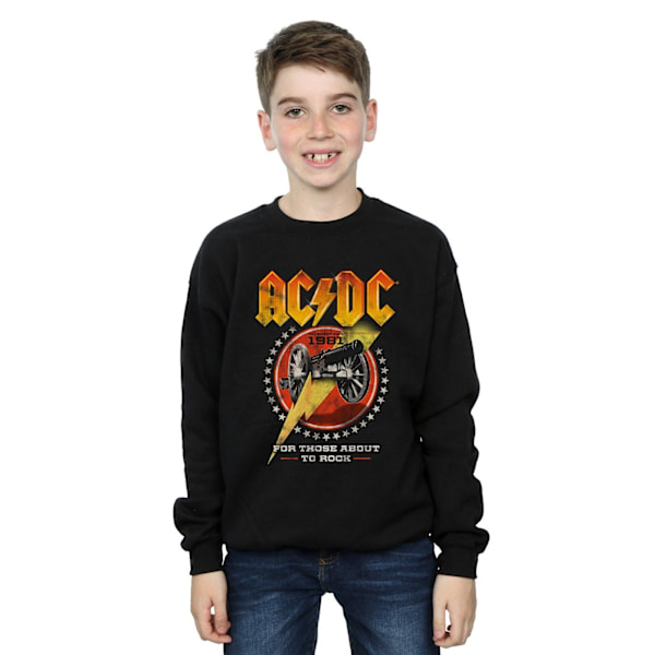 AC/DC Boys For Those About To Rock 1981 Sweatshirt 12-13 år Black 12-13 Years