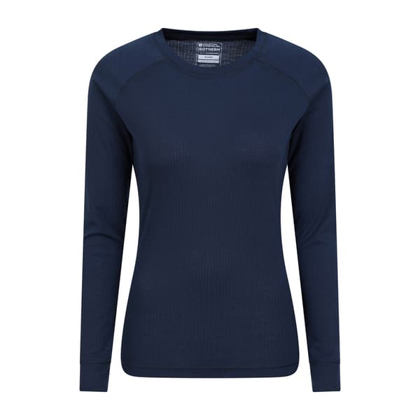 Mountain Warehouse Talus Termisk Underställströja för Dam Navy 10 UK