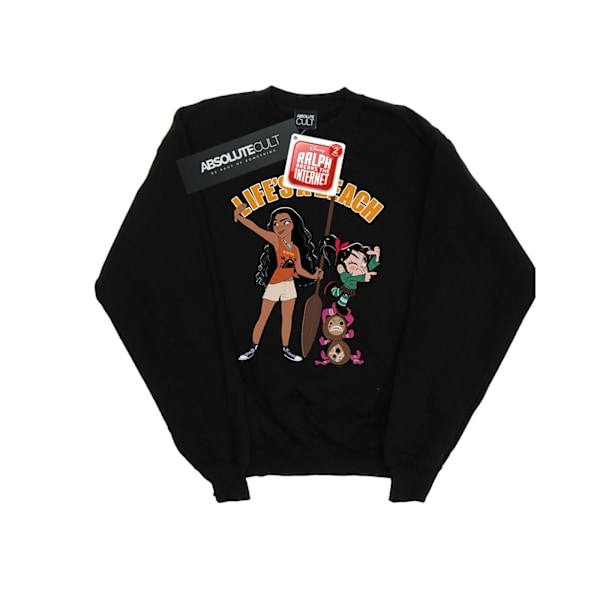 Disney Herr Wreck It Ralph Moana Och Vanellope Sweatshirt 4XL B Black 4XL