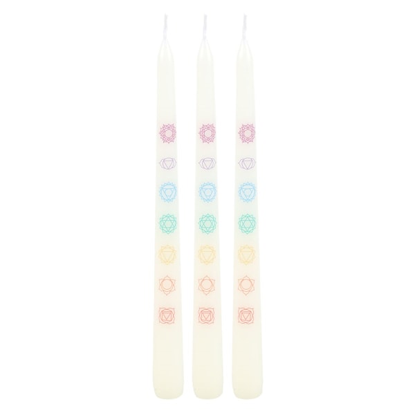 Something Different Chakra Balanserande Spetsljus (3-pack) O White/Multicoloured One Size