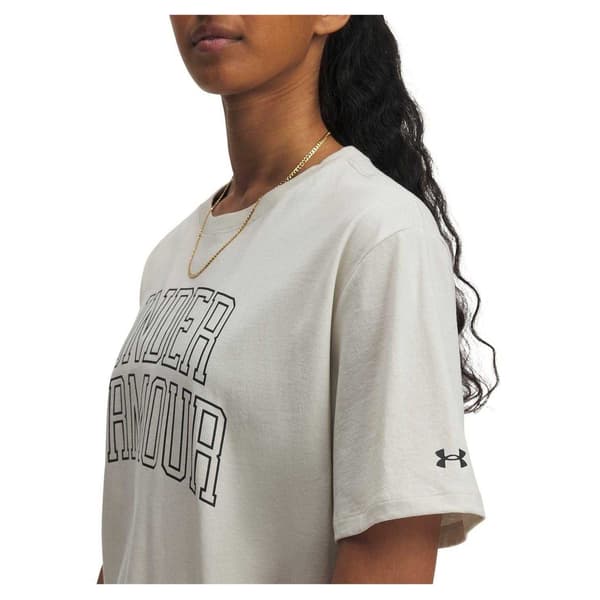 Under Armour Dam Campus UA Rival Wordmark Relaxed Fit White 10 UK