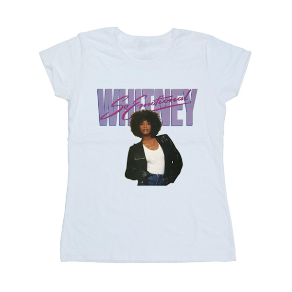 Whitney Houston Dam/Kvinnor So Emotional Album Cover Bomull T-shirt White XXL