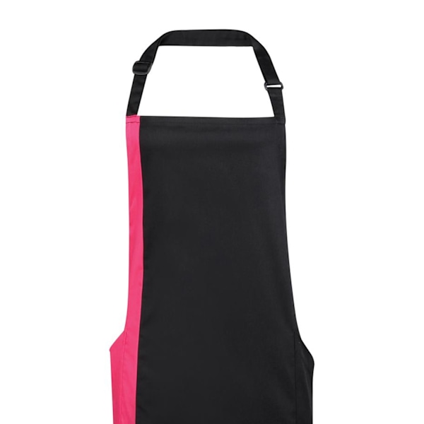Premier Unisex Kontrastfärgad Arbetsoverall Förkläde (2-pack) One Size Black/ Hot Pink One Size