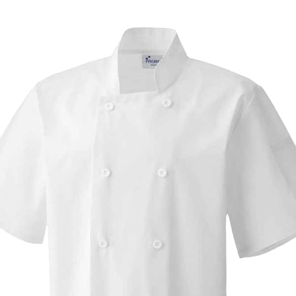 Premier Herr Kortärmad Kockjacka 4XL Vit White 4XL