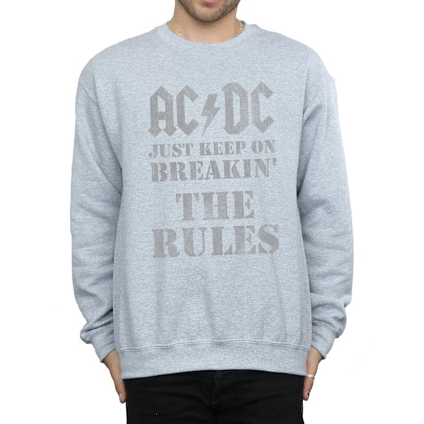 AC/DC Herr Just Keep On Breaking The Rules Sweatshirt L Sports Sports Grey L