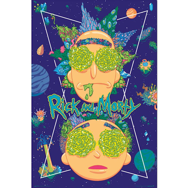 Rick And Morty Sky Poster 61cm x 91cm Blå/Grön/Beige Blue/Green/Beige 61cm x 91cm
