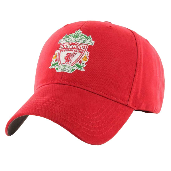 Liverpool FC Unisex Vuxen Crest Baseball Cap One Size Röd Red One Size