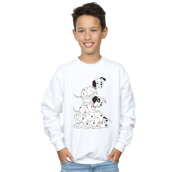 101 Dalmatiner Pojksstol Sweatshirt 9-11 År Vit White 9-11 Years