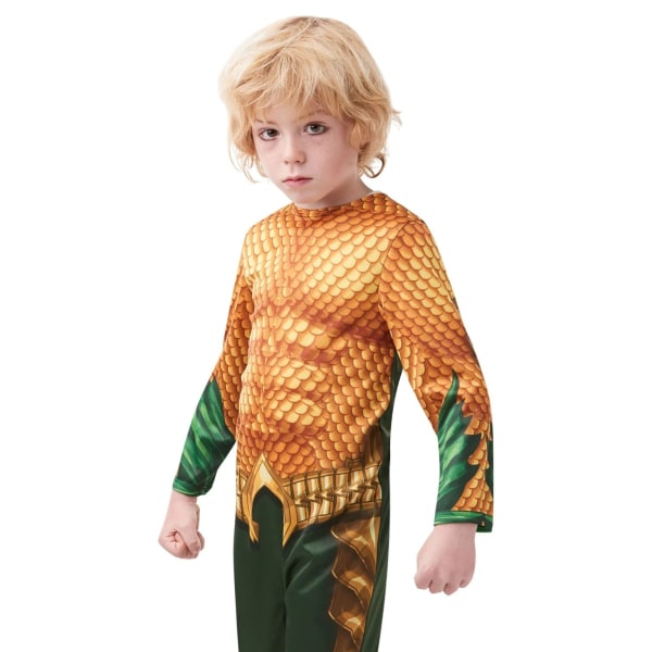 Aquaman Barn/Barn Kostym S Guld/Grön Gold/Green S