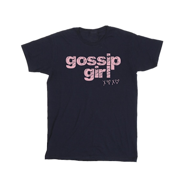 Gossip Girl Herr Swirl Logo T-Shirt 3XL Marinblå Navy Blue 3XL