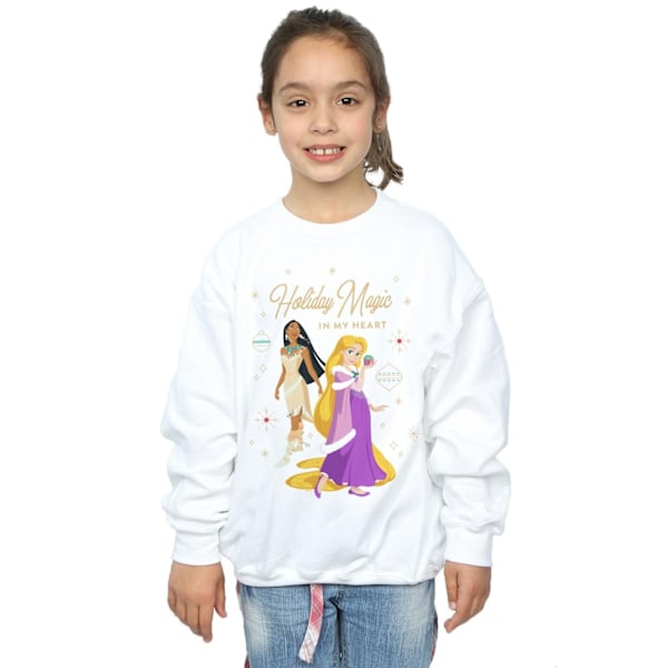 Disney Girls Princess Holiday Magic In My Heart Sweatshirt 12-1 White 12-13 Years