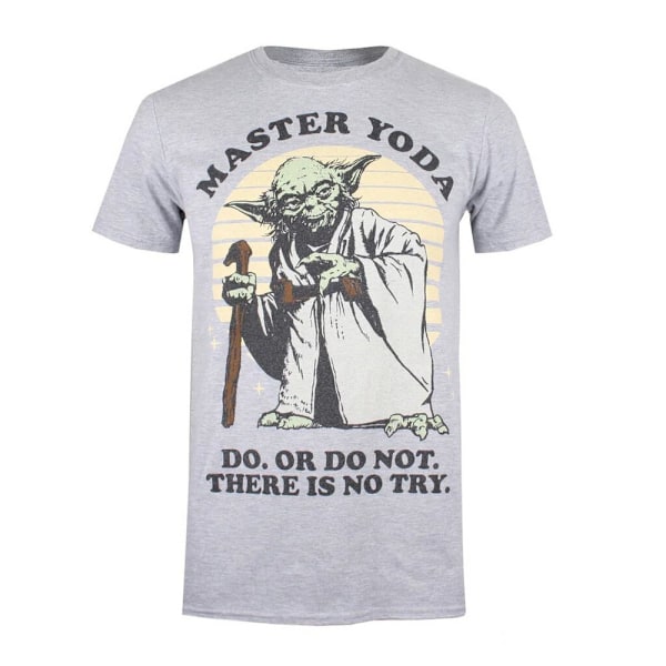 Star Wars Yoda T-shirt L Sports Grey för män Sports Grey L