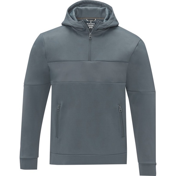 Elevate Life Mens Sayan Halv Zip Hoodie L Stålgrå Steel Grey L