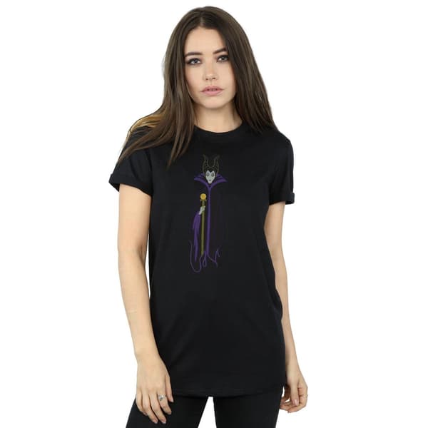 Sleeping Beauty Dam/Damer Klassisk Maleficent Bomull Boyfrie Black XL
