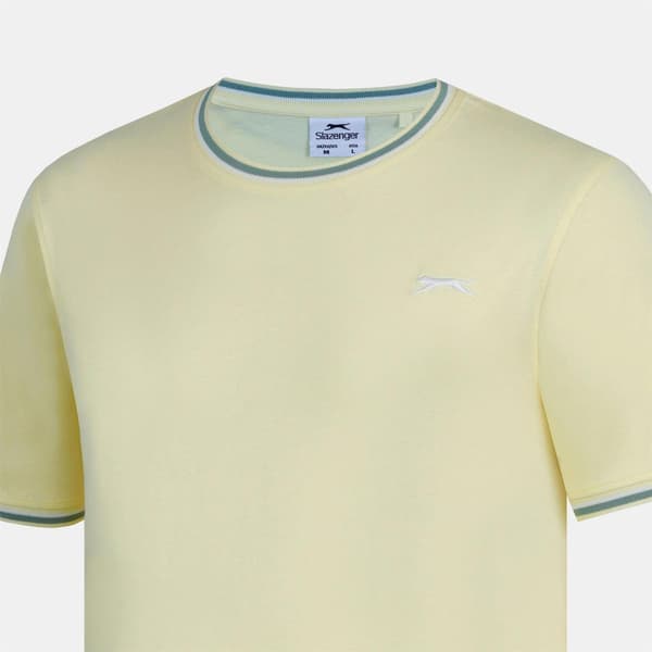 Slazenger T-shirt i bomull för män S Ljusgul Light Yellow S