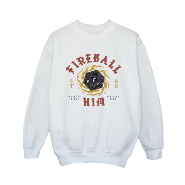 Netflix Boys Stranger Things Fireball Dice 86 Sweatshirt 9-11 Y White 9-11 Years