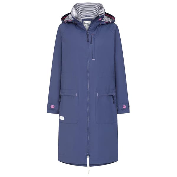 Lazy Jacks Dam/Dam Twilight Lång Vattentät Jacka Navy Blue 10 UK