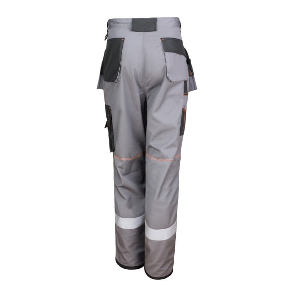 WORK-GUARD by Result Unisex Adult X-Over Holster Pocket Trouser Grey/Black 4XL R