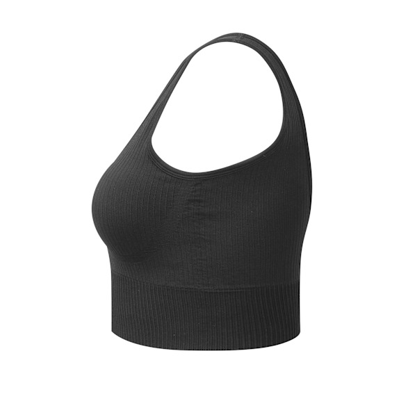 TriDri Dam/Kvinnor Multisport Ribbad Sömlös 3D BH M Charcoal Charcoal M