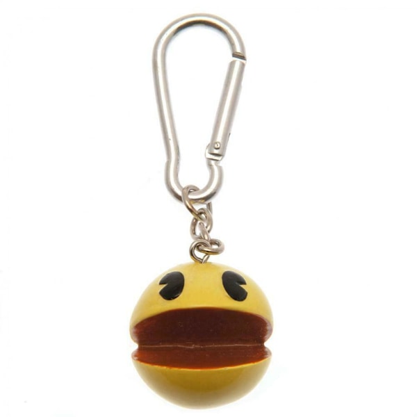 Pac Man Mun Polyresin Nyckelring En Storlek Gul/Silver Yellow/Silver One Size