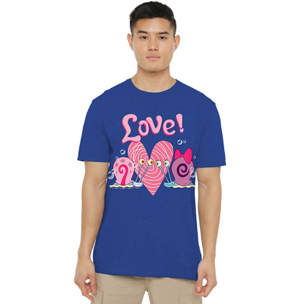 SvampBob Fyrkant Unisex Vuxen Alla Hjärtans Dag Kärlek Gary & Snel Royal Blue M