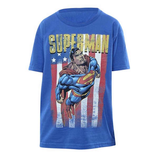 Superman Boys Flight Bomull T-shirt 9-11 år Royal Blue Royal Blue 9-11 Years